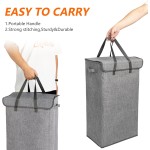 竹制洗衣篮厂家-方形可折叠帆布袋