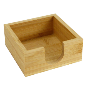 竹制纸巾盒生产商-双层纸巾存储