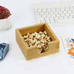 竹制纸巾盒生产商-双层纸巾存储