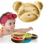 竹制零食盘生产商-卡通熊水果设计