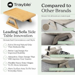 竹制沙发托盘供应商-夹式沙发扶手桌