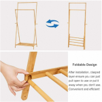 竹制衣架厂家-可折叠儿童外套架