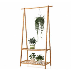 Bamboo Clothing Organizer Manufacturer - Double Tier Wardrobe Rack