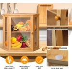 竹制面包盒厂家-双层透明窗箱