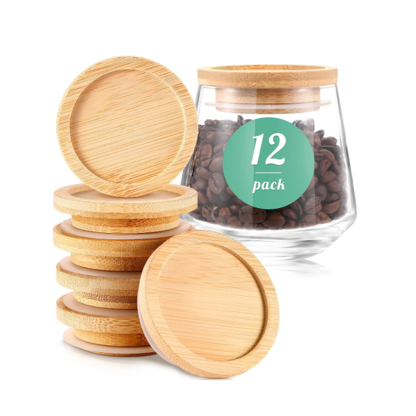 竹盖玻璃罐厂家-食品级储物容器定制