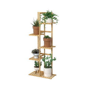 Bamboo Plant Stand Factory - 5 Tier Indoor Outdoor Rack