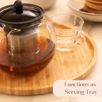 竹制服务托盘供应商-9.8英寸木板家居装饰