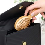 竹制发刷厂家-迷你桨式顺发便携