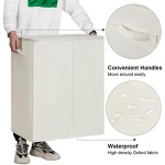 竹制洗衣篮生产商-154升双可拆卸袋