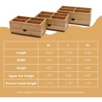 竹制化妆品收纳厂家-长方形化妆品储物抽屉