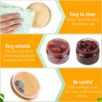 玻璃储物罐厂家-竹盖谷物容器批发