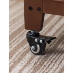 竹制厨房推车厂家-带轮移动双层