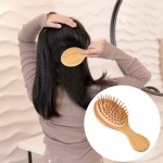 竹制发刷厂家-迷你桨式顺发便携