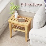 竹制淋浴凳生产商-耐用储物架设计代工