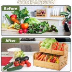 竹制储物篮厂家-四格土豆洋葱箱