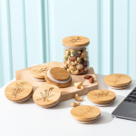 竹制储物盖厂家-广口密封罐盖代工