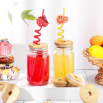 竹制茶杯盖生产商-经典款式吸管孔定制