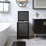 竹制洗衣篮供应商-120升双区衣物分拣