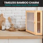 竹制面包盒生产商-双层密封食品储物