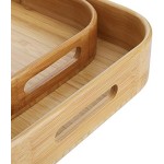 竹制服务托盘生产商-经典把手光滑表面