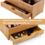 竹制化妆品收纳厂家-长方形化妆品储物抽屉