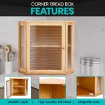 竹制面包盒生产商-双层密封食品储物