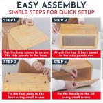 竹制面包盒生产商-现代台面储物箱