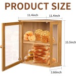 竹制面包盒厂家-双层透明窗箱