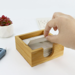 竹制纸巾盒生产商-双层纸巾存储