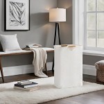 竹制洗衣篮生产商-白色72升木质把手