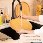 竹制服务托盘供应商-9.8英寸木板家居装饰