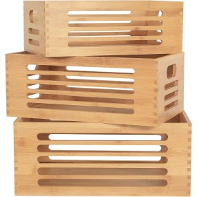 Bamboo Storage Boxes Factory - Decorative Crate Baskets Custom