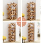 Bamboo Shoe Rack Supplier - 5 Layer Free Standing Multifunctional
