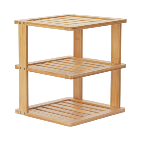 Bamboo Corner Shelf Factory - Kitchen Bathroom Storage Cabinet