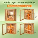 竹制面包盒厂家-双层透明窗箱