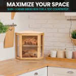 竹制面包盒生产商-双层密封食品储物