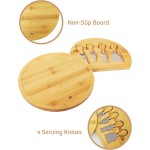 竹制奶酪板供应商-4刀餐具抽屉定制