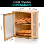 竹制面包盒生产商-双层密封食品储物