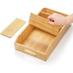 竹制厨房储物盒厂家-五层可拆卸隔板