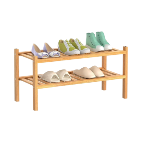 Bamboo Shoe Rack Manufacturer - 2 Tier Multi Function Storage