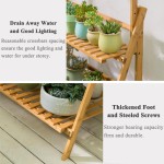 竹制花架厂家-三层悬挂式花盆架批发