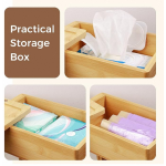 竹制厕纸架厂家-四合一立式