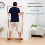 竹制衣架厂家-可折叠儿童外套架