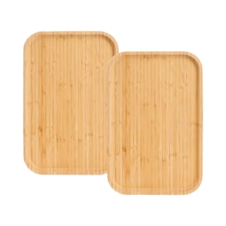 竹制奶酪盘厂家-单层长方形托盘