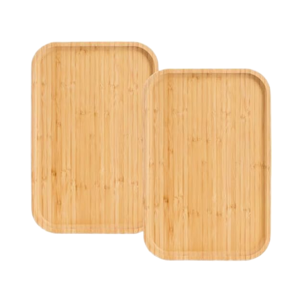 竹制奶酪盘厂家-单层长方形托盘