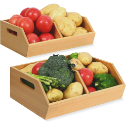 竹制储物箱生产商-可堆叠食品柜整理箱代工