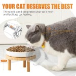 抬高猫碗生产商-宽口陶瓷竹架