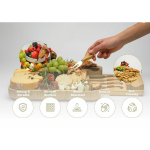 竹制熟食板生产商-抽屉奶酪盘套装