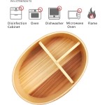 竹制便当盒供应商-带分隔户外用