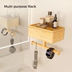 竹制分配收纳器生产商-三合一床头架